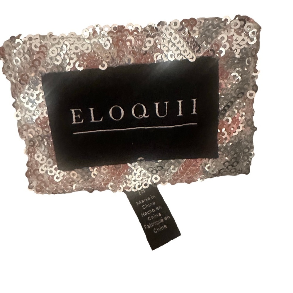 Eloquii Metallic Silver Women's Blazer - Picture 3 of 3